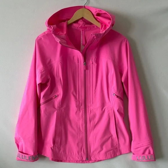 Lululemon Break a Trail Jacket Bright Pink Blossom Size 6 - Picture 7 of 15